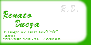 renato ducza business card